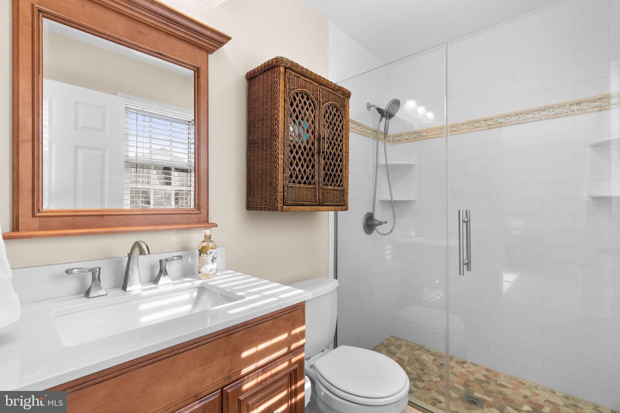 103 Idlewild Road Severna Park, MD 21146 - Photo 20 of 39 a bathroom with a sink a toilet and shower