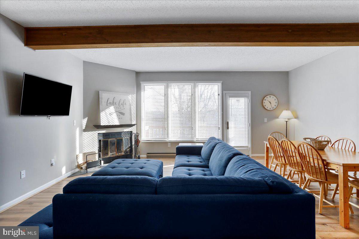 76 Bright Passage McHenry, MD 21541 - Photo 5 of 63 a living room with furniture a flat screen tv and a floor to ceiling window