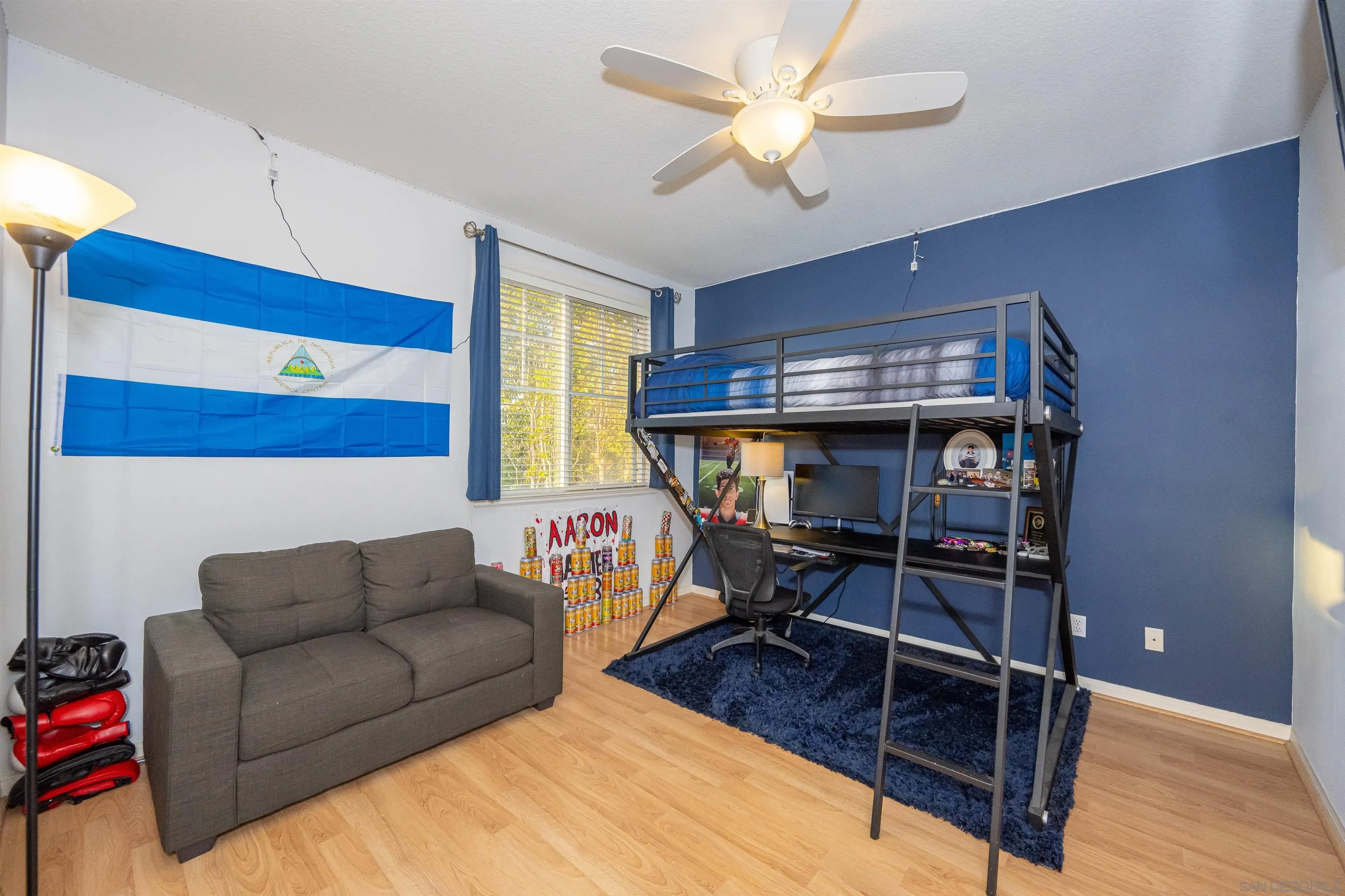 1540 Weatherly Road Carlsbad, CA 92011 - Photo 51 of 58 a living room with furniture a ceiling fan and a window