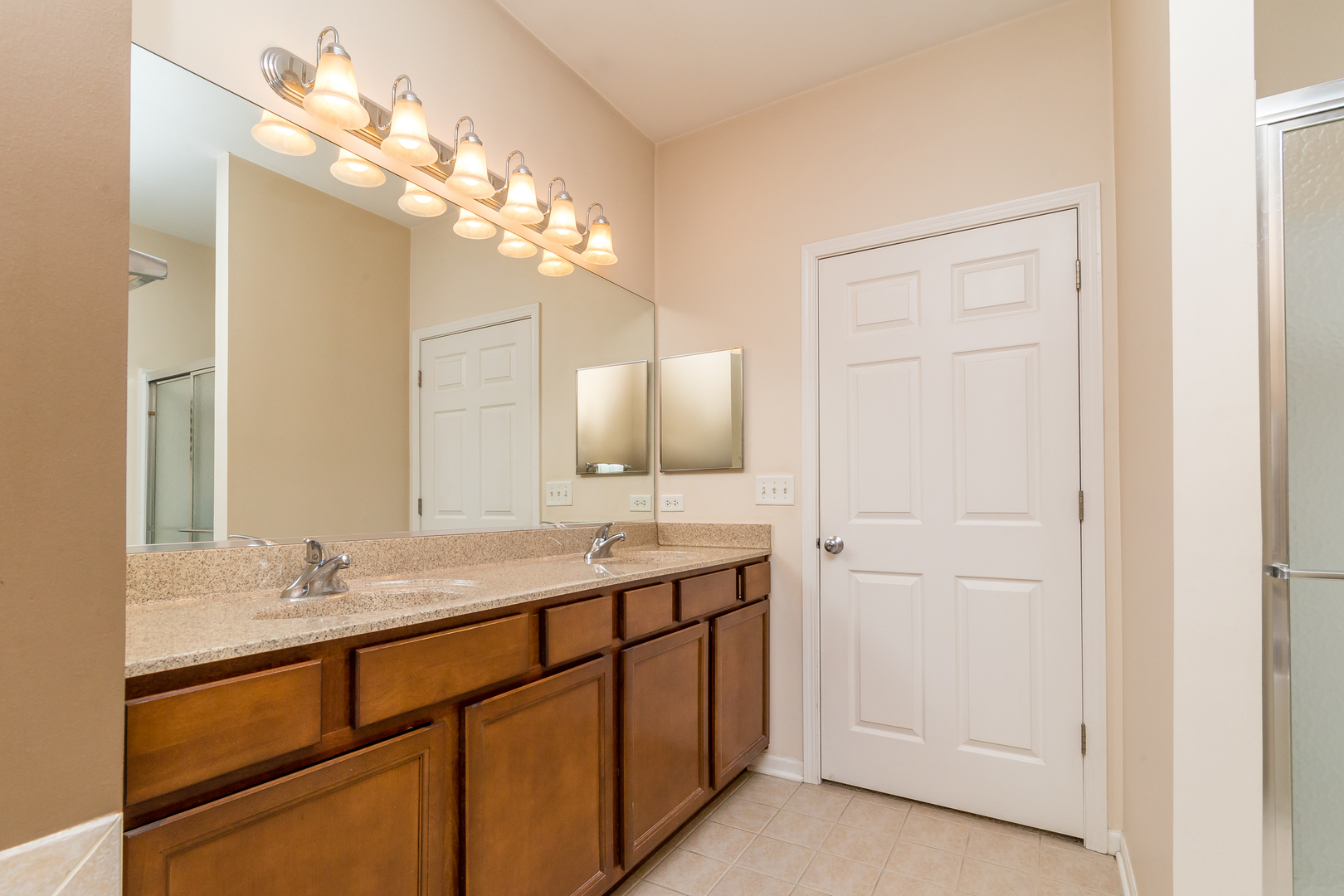 976 Oak Ridge Boulevard Elgin, IL 60120 - Photo 20 of 39 a bathroom with a double vanity sink and a mirror