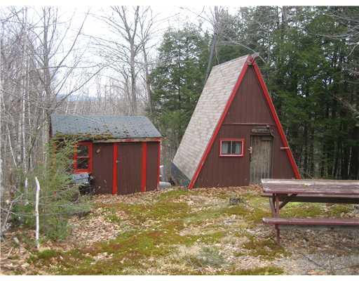 137.8 Owl Road Bethel, ME 04217 - Photo 1 of 13 Exterior Front. 16 x 16 A-frame...