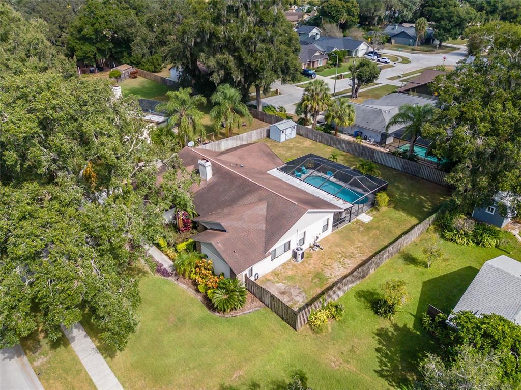 222 Halton Circle Seffner, FL 33584 - Photo 48 of 57 an aerial view of a house with a garden