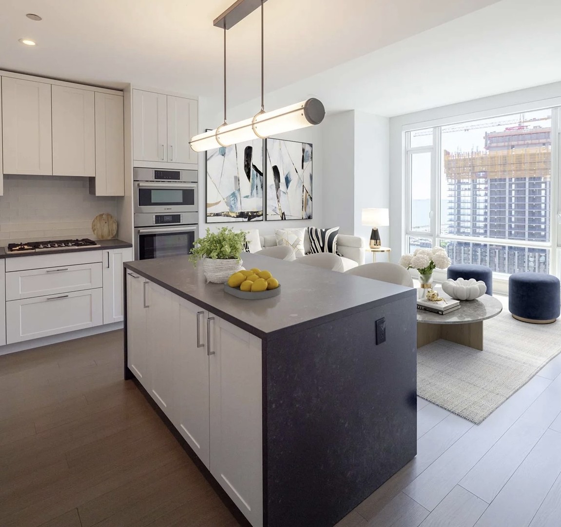 514 North Peshtigo Court, Unit 3307 Chicago, IL 60611 - Photo 8 of 30 a kitchen with a stove a sink and a refrigerator