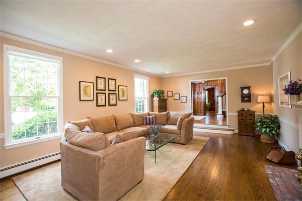 42 Bellevue Road Wellesley, MA 02481 - Photo 3 of 13 a living room with furniture and wooden floor