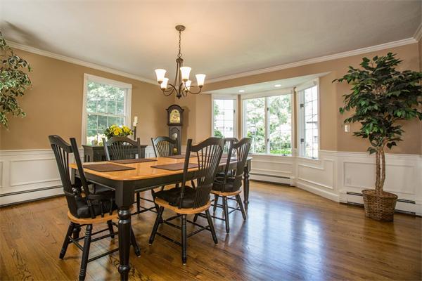 42 Bellevue Road Wellesley, MA 02481 - Photo 4 of 13 a view of a dining room with furniture window and wooden floor