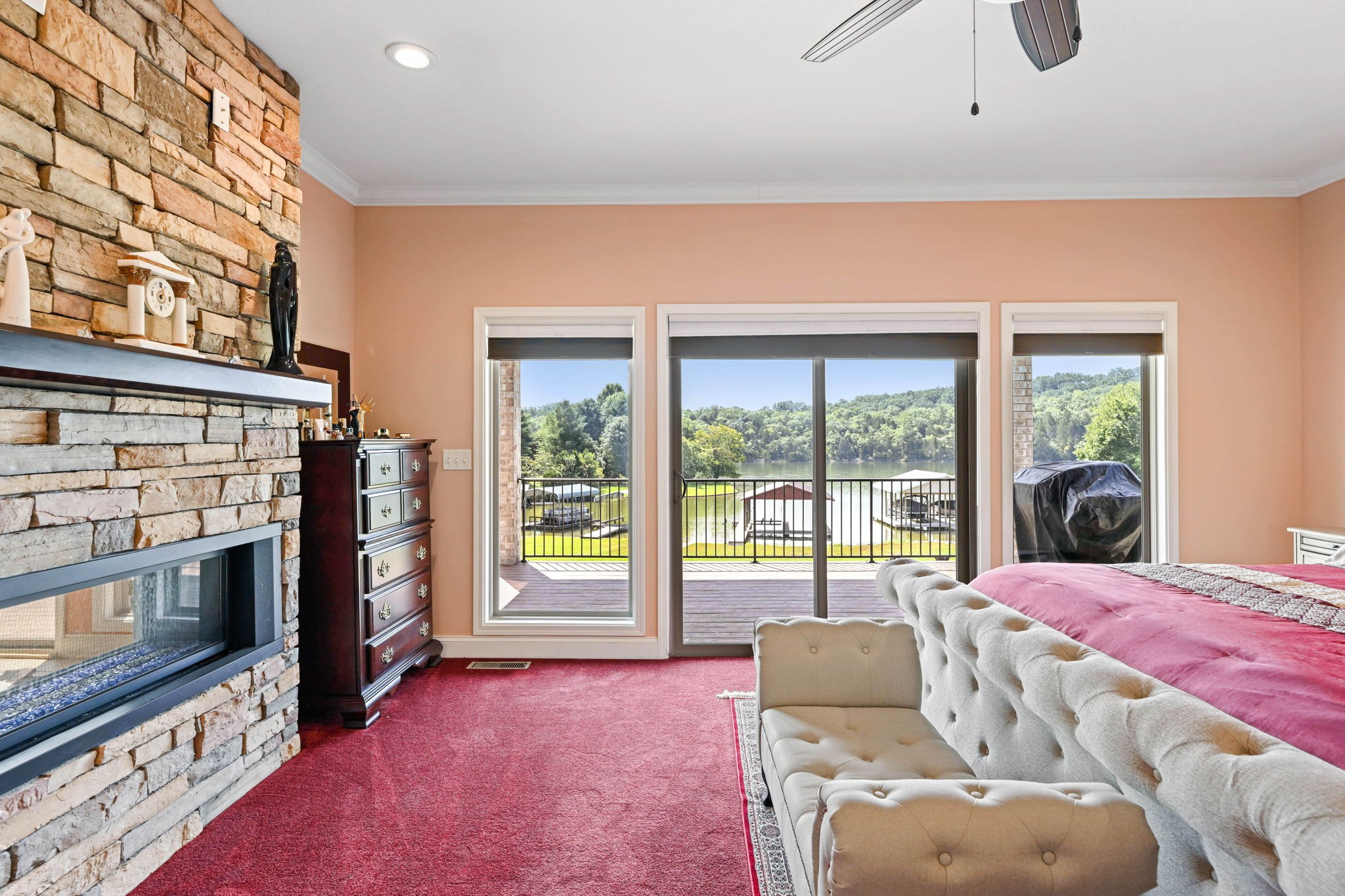 850 Sable Road Spring City, TN 37381 - Photo 19 of 56 a bedroom with furniture and a fireplace