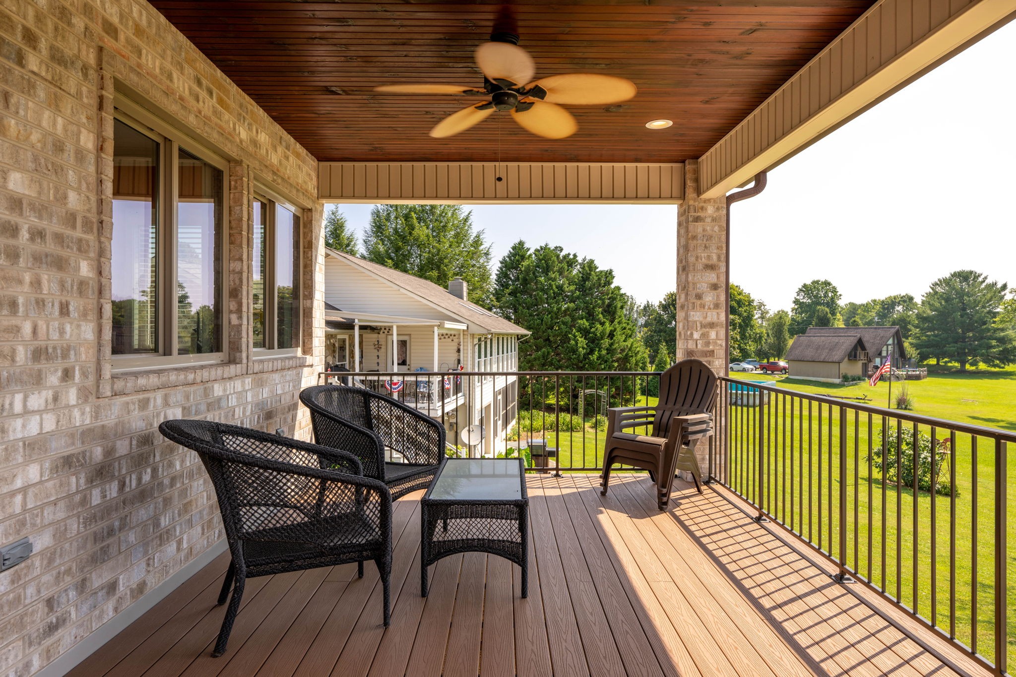 850 Sable Road Spring City, TN 37381 - Photo 45 of 56 a view of a deck with wooden floor and outdoor seating
