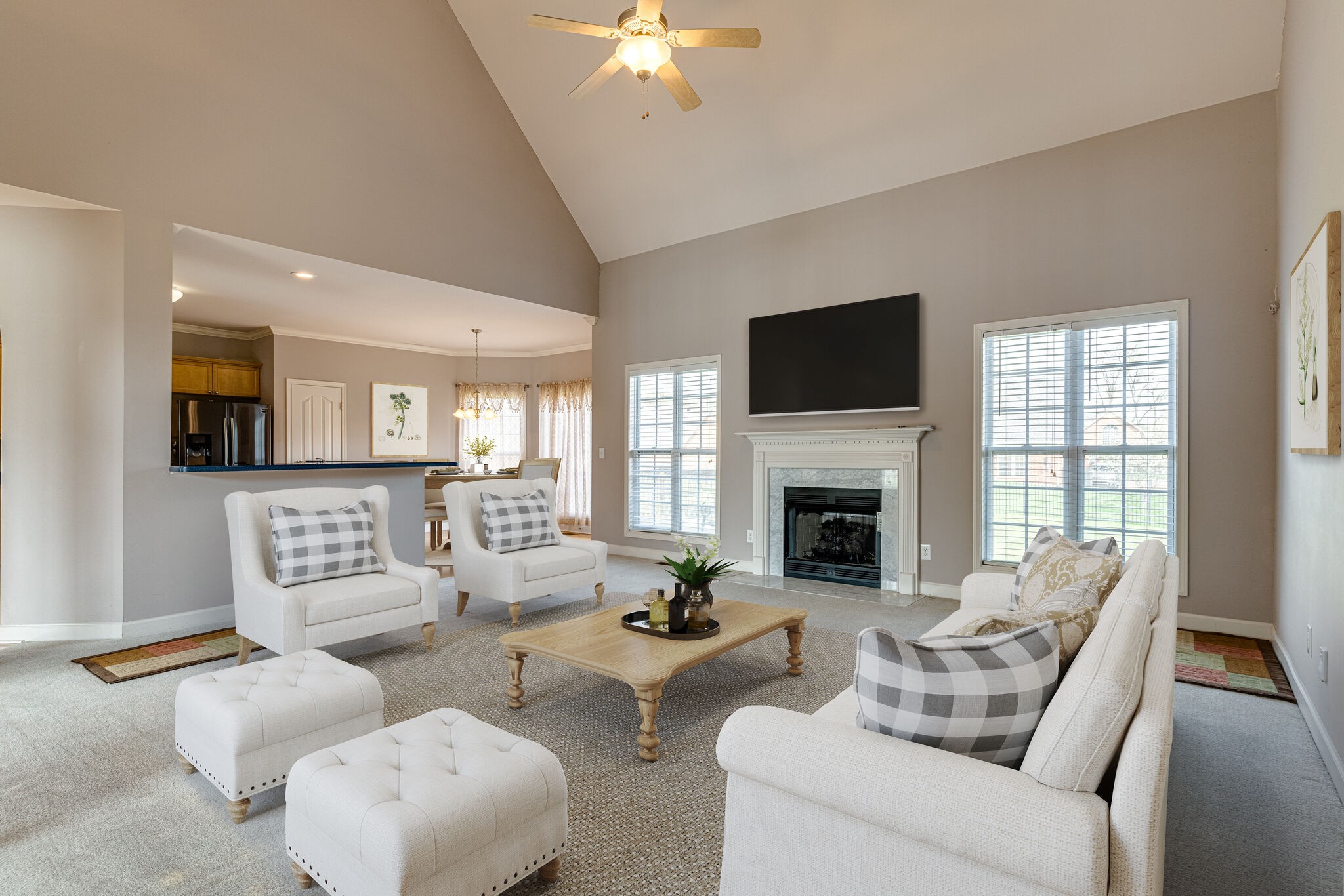 1028 Grider Drive Gallatin, TN 37066 - Photo 11 of 47 a living room with furniture a fireplace and a flat screen tv