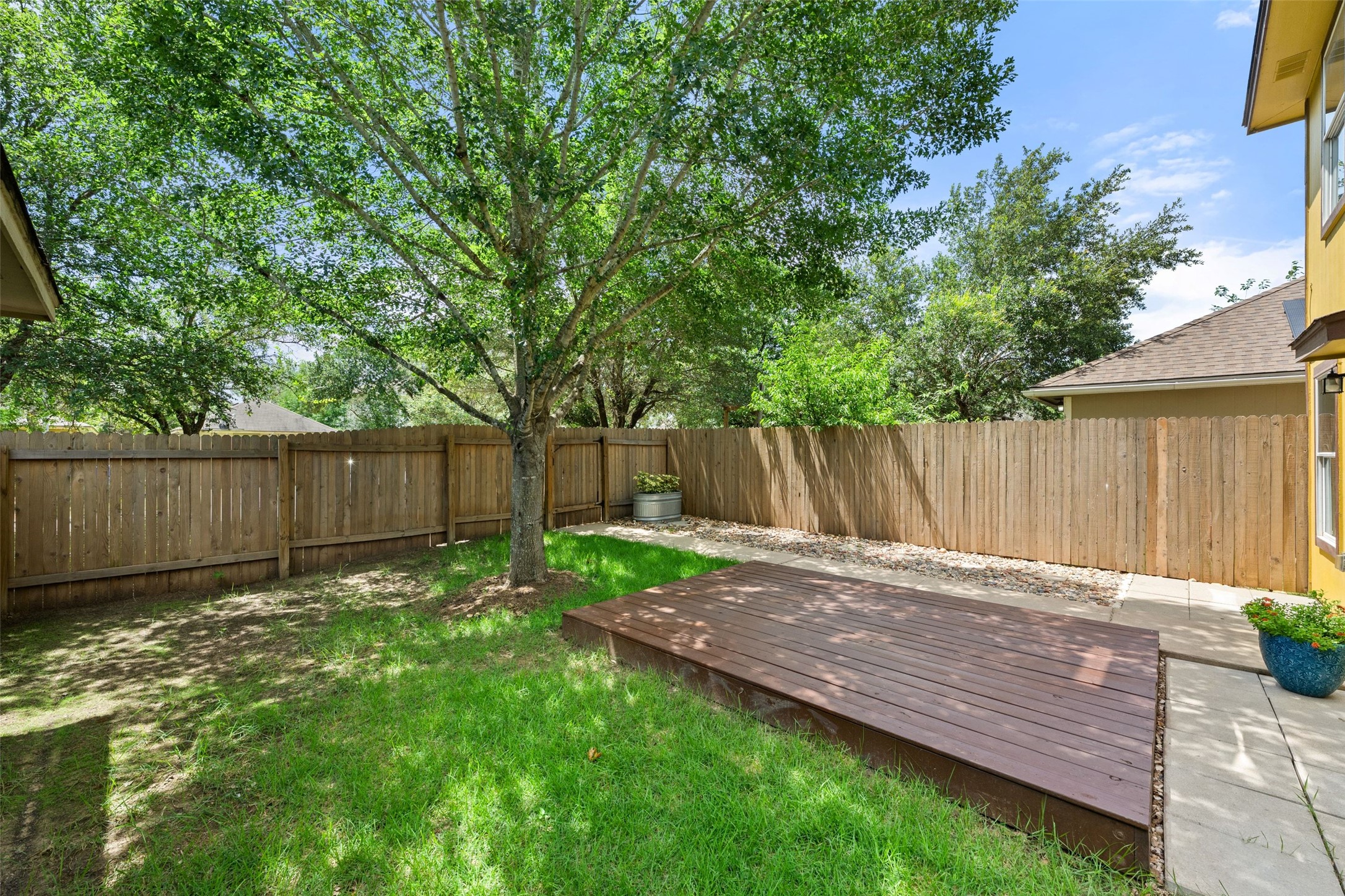 4529 Best Way Austin, TX 78725 - Photo 8 of 34 Private backyard with deck and alley access