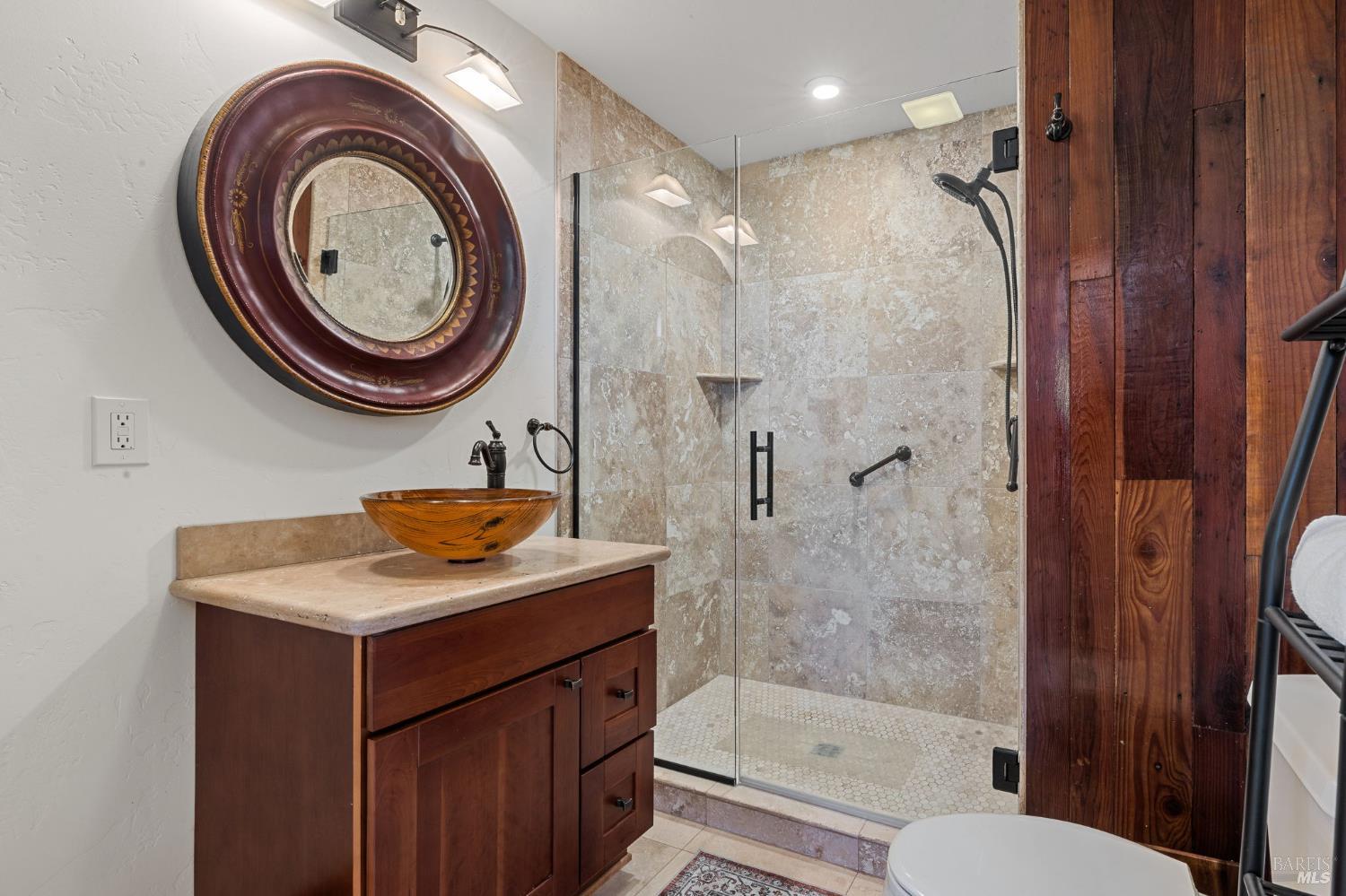 1846 Whaleship Road Bodega Bay, CA 94923 - Photo 41 of 69 a bathroom with a sink a toilet and shower