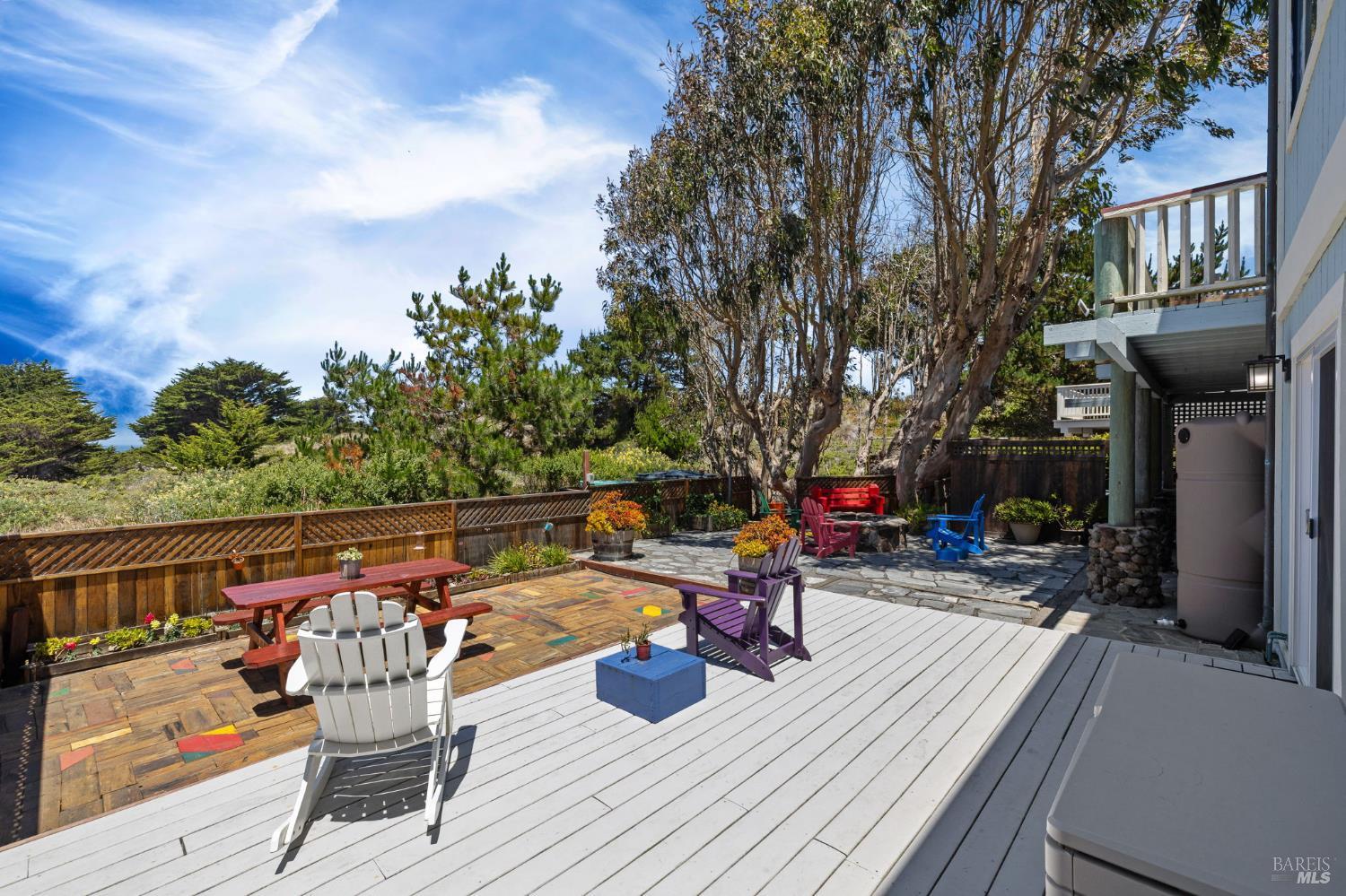 1846 Whaleship Road Bodega Bay, CA 94923 - Photo 51 of 69 a view of a balcony with wooden floor and outdoor seating