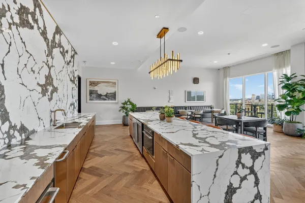 a view of a white building