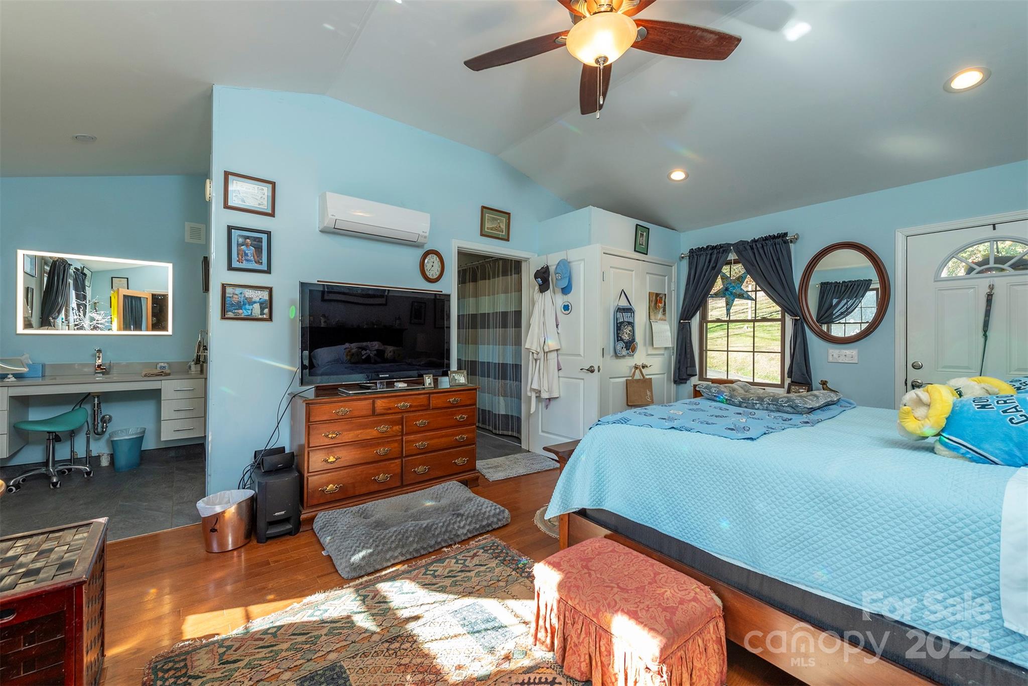 366 Dix Creek Road 2 Road, Unit 2 Leicester, NC 28748 - Photo 15 of 48 a bedroom with furniture and a fireplace