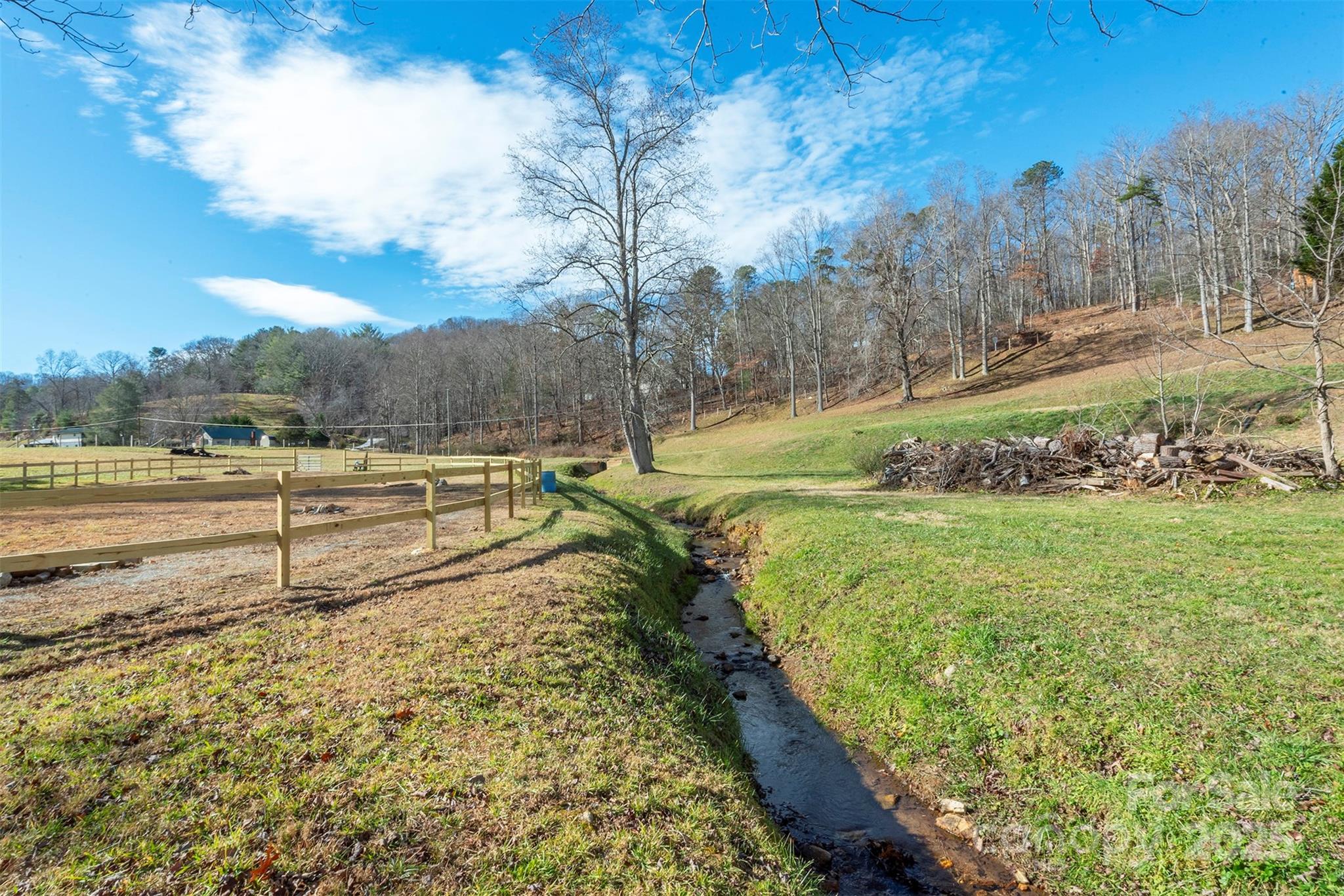 366 Dix Creek Road 2 Road, Unit 2 Leicester, NC 28748 - Photo 35 of 48 a view of a yard with large trees