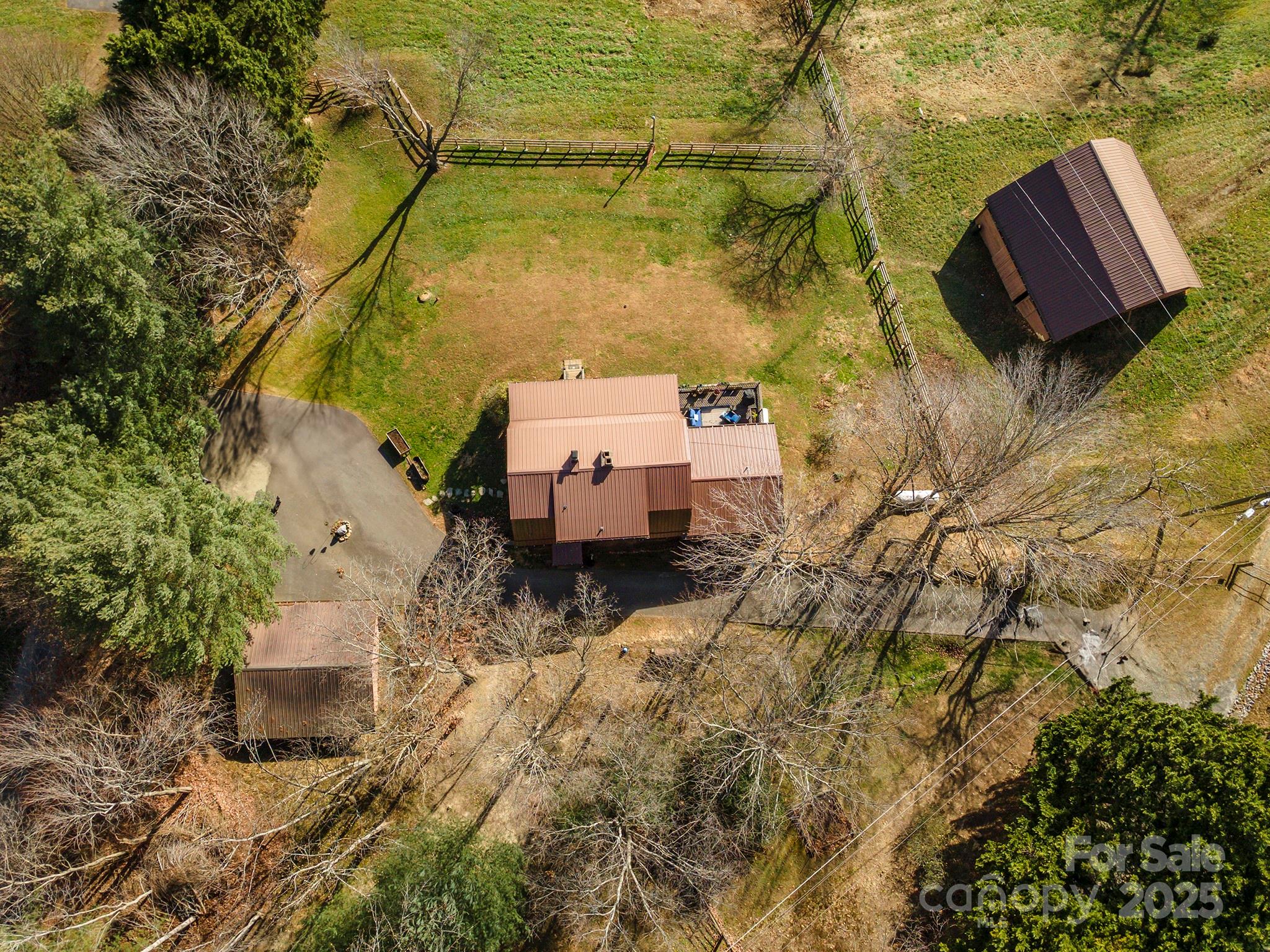 366 Dix Creek Road 2 Road, Unit 2 Leicester, NC 28748 - Photo 47 of 48 a aerial view of a house with pool and yard
