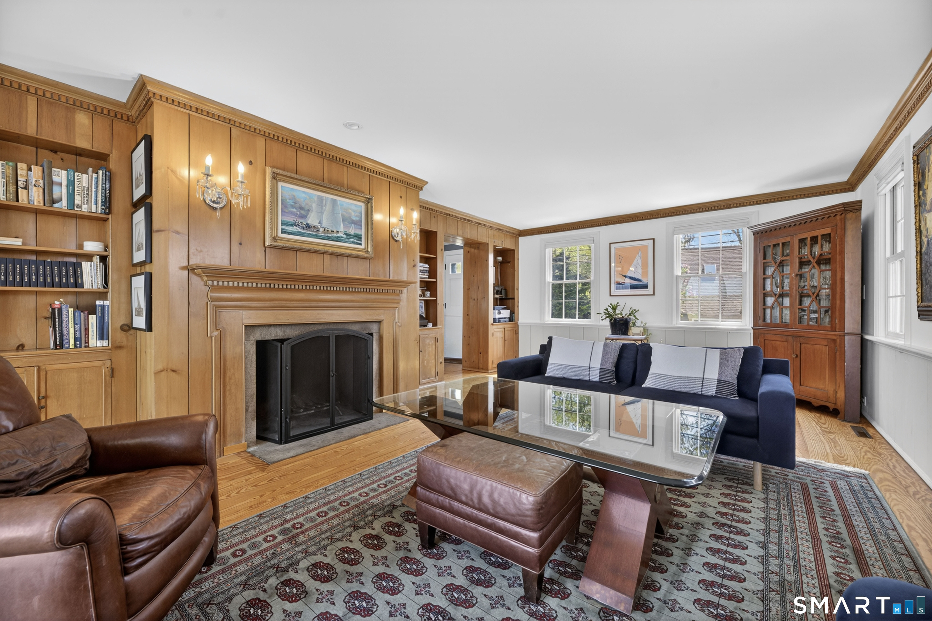 32 Money Point Road Stonington, CT 06355 - Photo 17 of 40 a living room with furniture and a fireplace