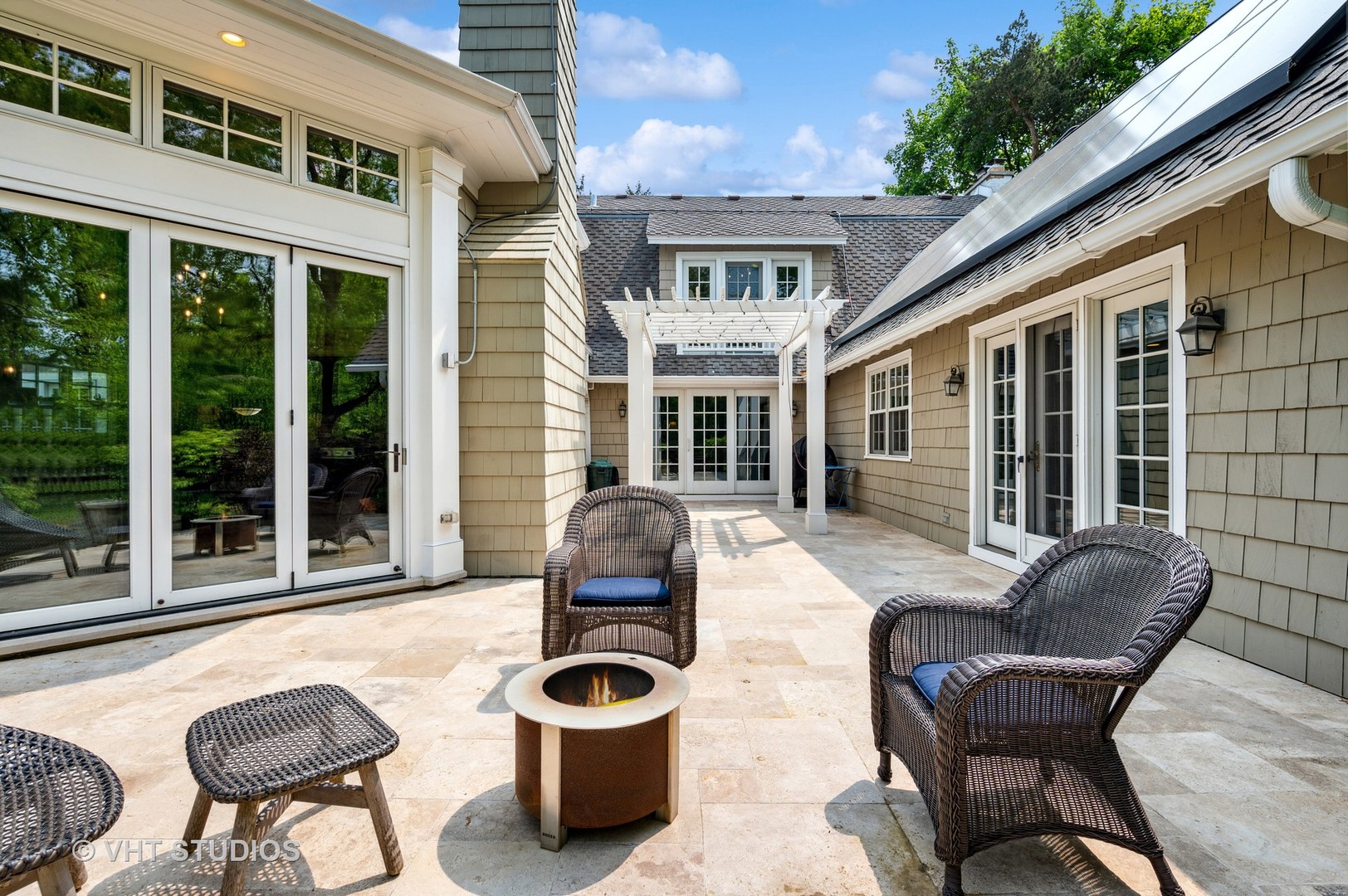 730 Glenview Road Glenview, IL 60025 - Photo 41 of 45 a view of a patio with table and chairs and potted plants