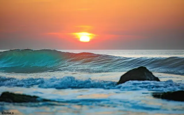 a view of ocean with beach