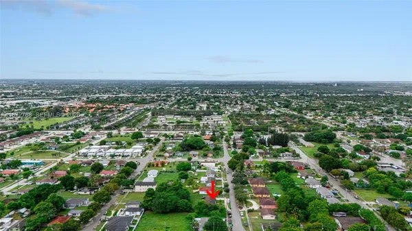 an aerial view of multiple house