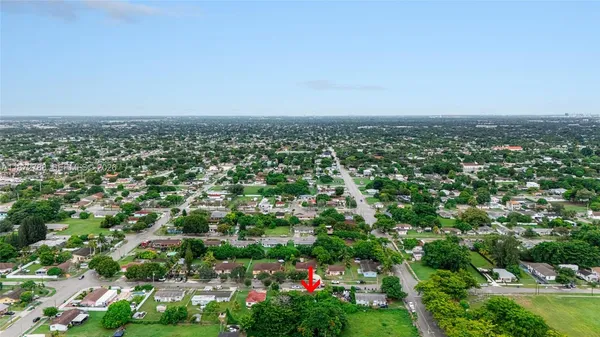 an aerial view of multiple house