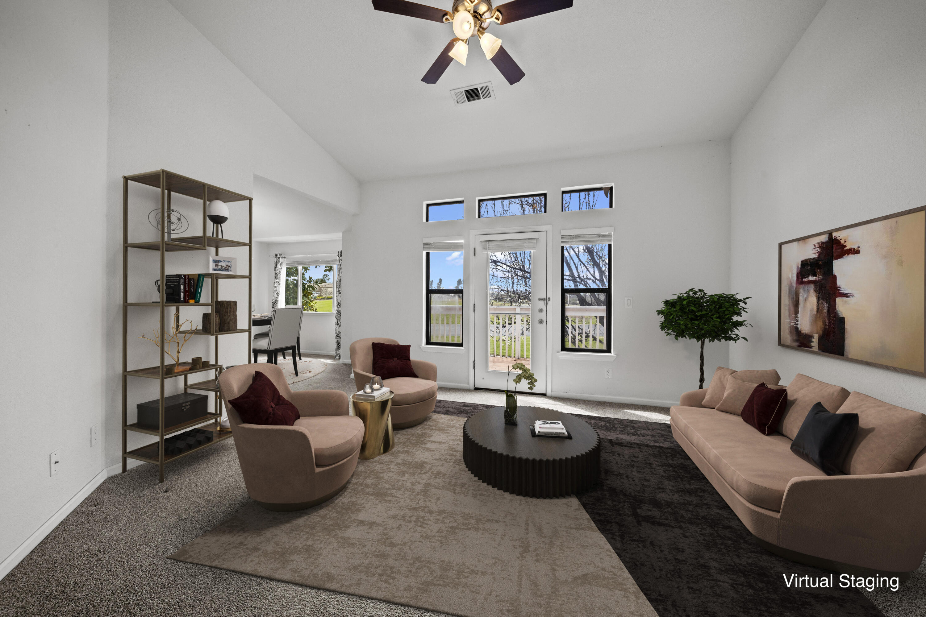 6014 Mid Drive Trail Redding, CA 96003 - Photo 2 of 15 a living room with furniture ceiling fan and a rug