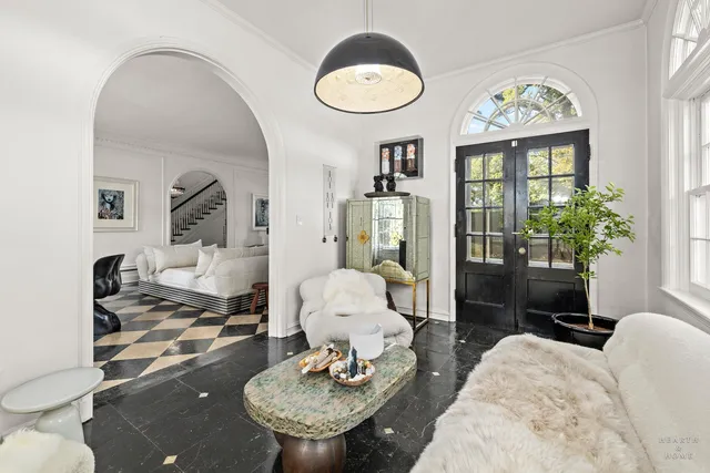 a view of a house with garden