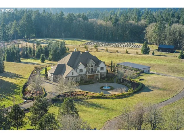 a view of a swimming pool with a yard