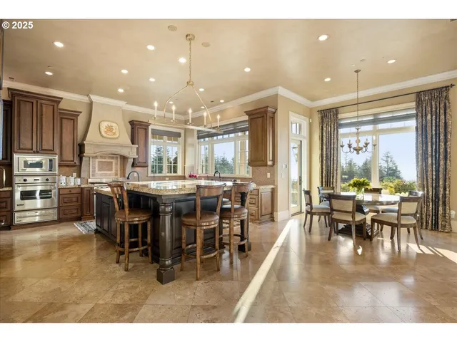 a open kitchen with lots of counter top space