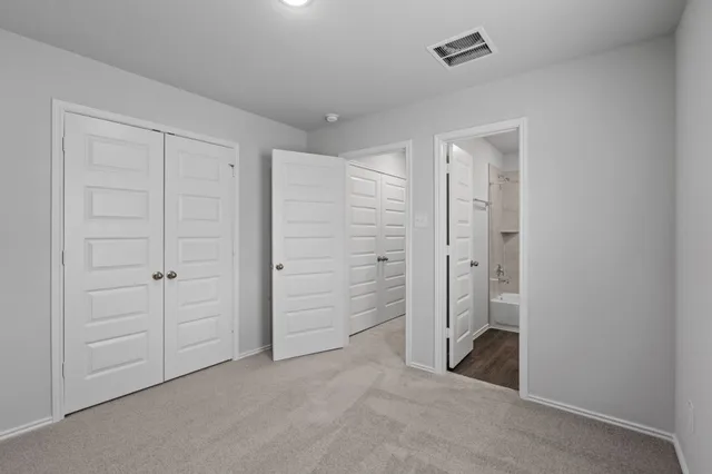 wooden floor and closet in a room