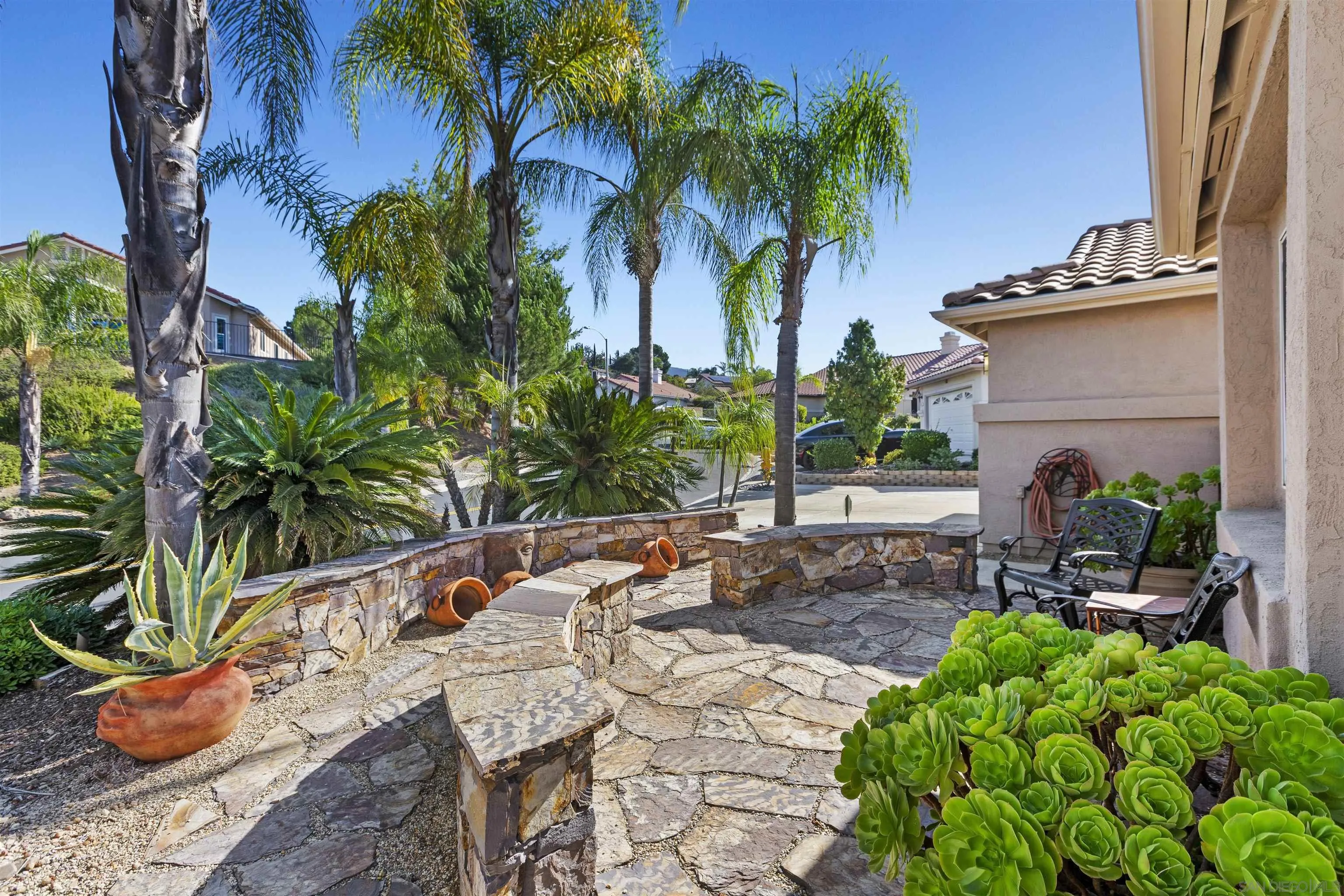 2703 Lobelia Road Alpine, CA 91901 - Photo 3 of 40 a view of a backyard with plants and palm tree