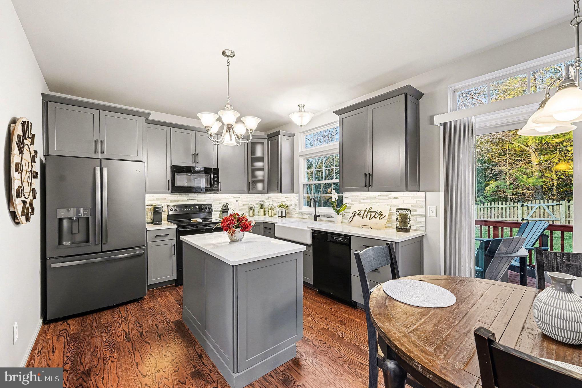 6465 Colonial Village Loop Manassas, VA 20112 - Photo 11 of 39 a kitchen with a refrigerator a stove a sink dishwasher with a dining table and chairs
