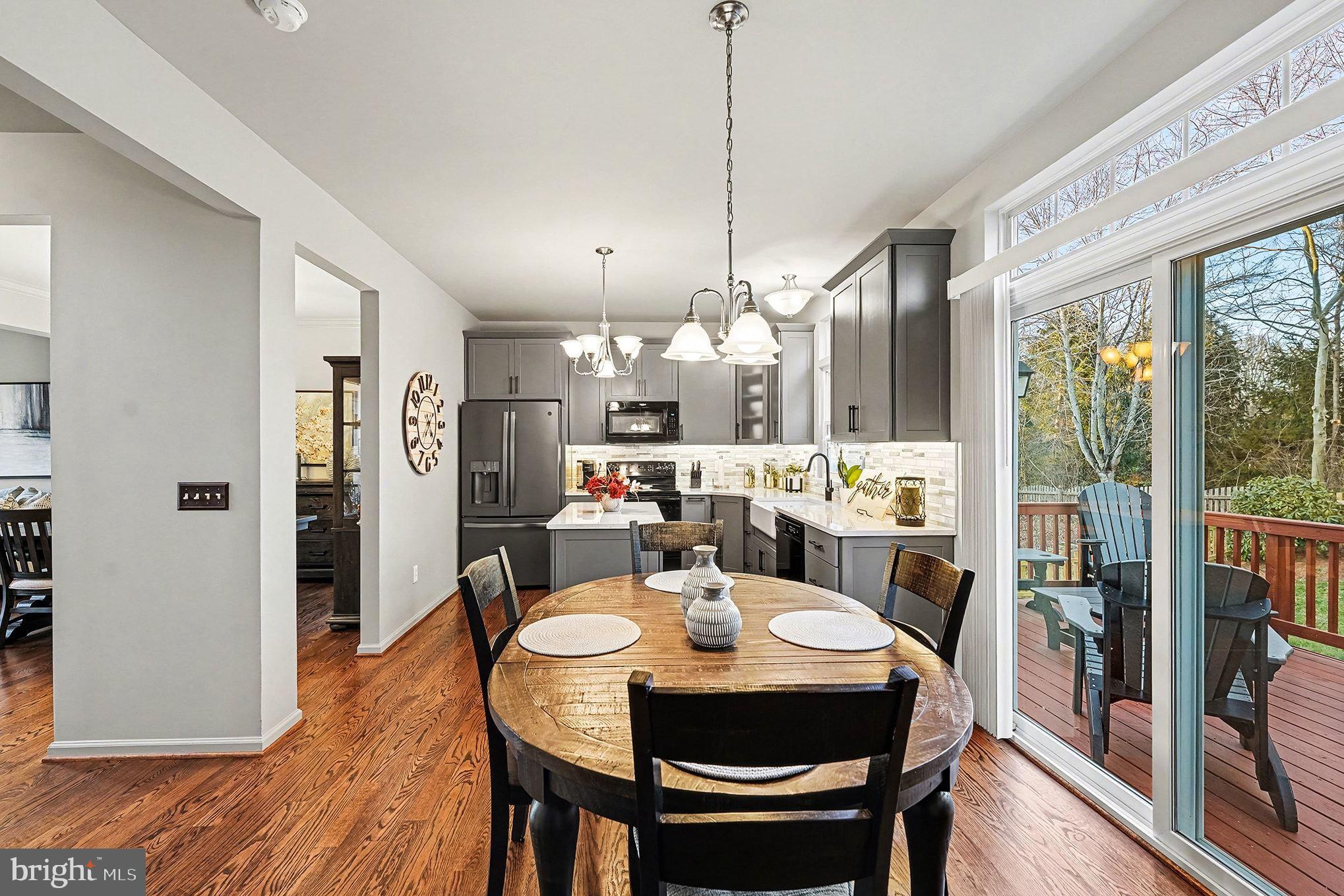 6465 Colonial Village Loop Manassas, VA 20112 - Photo 18 of 39 a dining room with furniture a chandelier and wooden floor