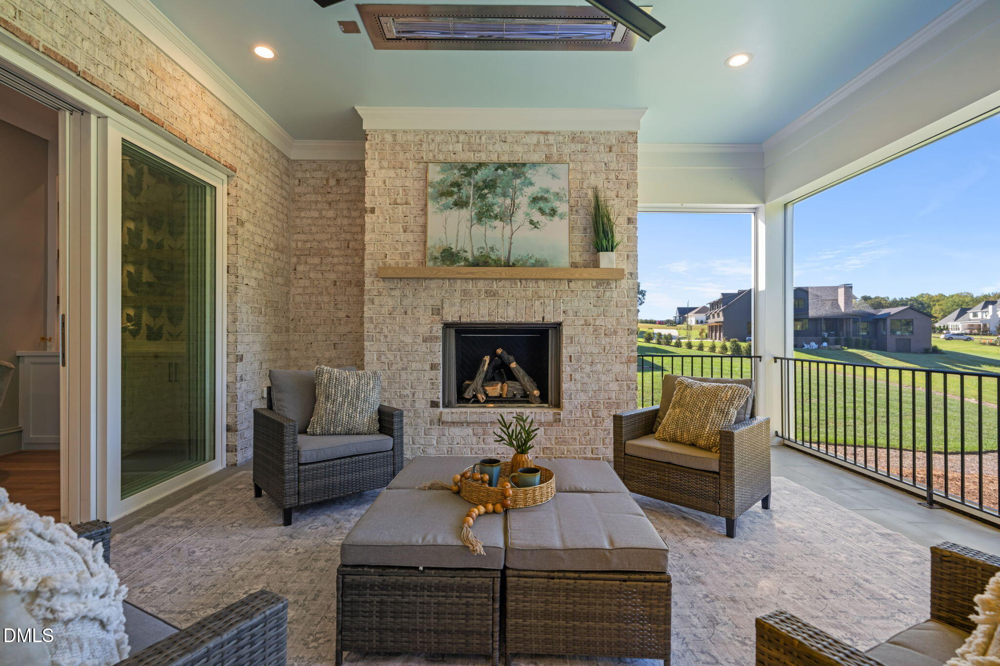 1649 Legacy Ridge Lane Wake Forest, NC 27587 - Photo 54 of 56 Back Porch with Fireplace and views
