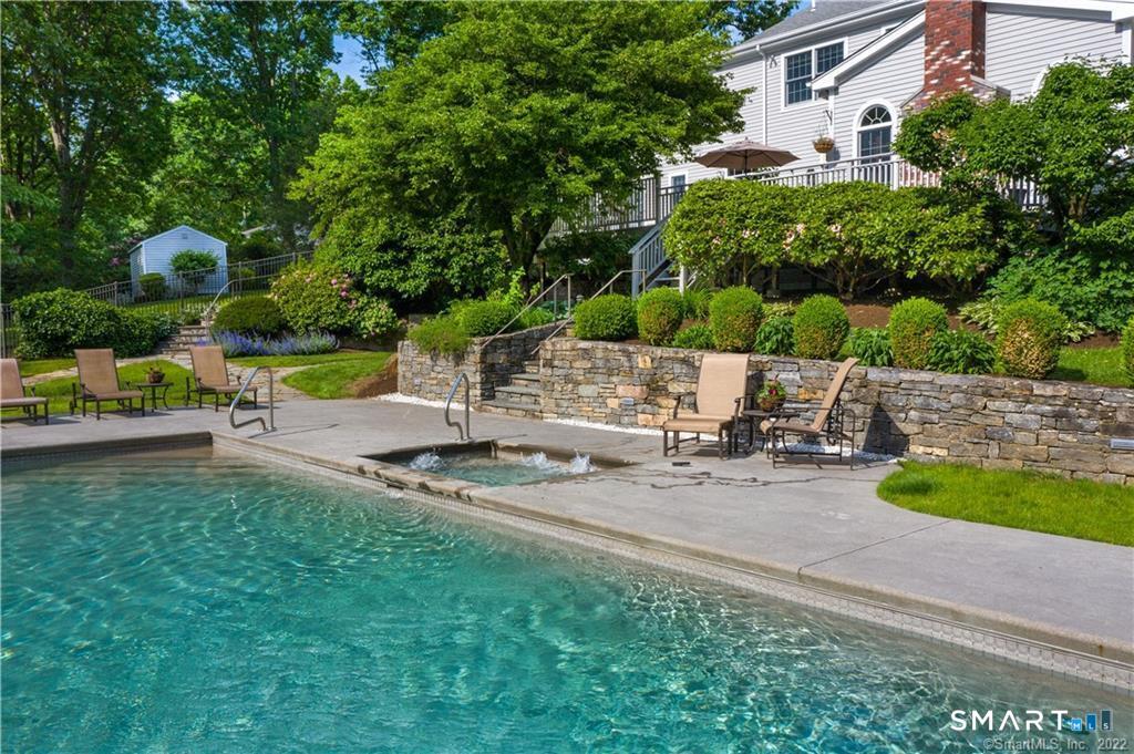 14 Cleft Rock Road Woodbridge, CT 06525 - Photo 32 of 40 in ground pool with spa