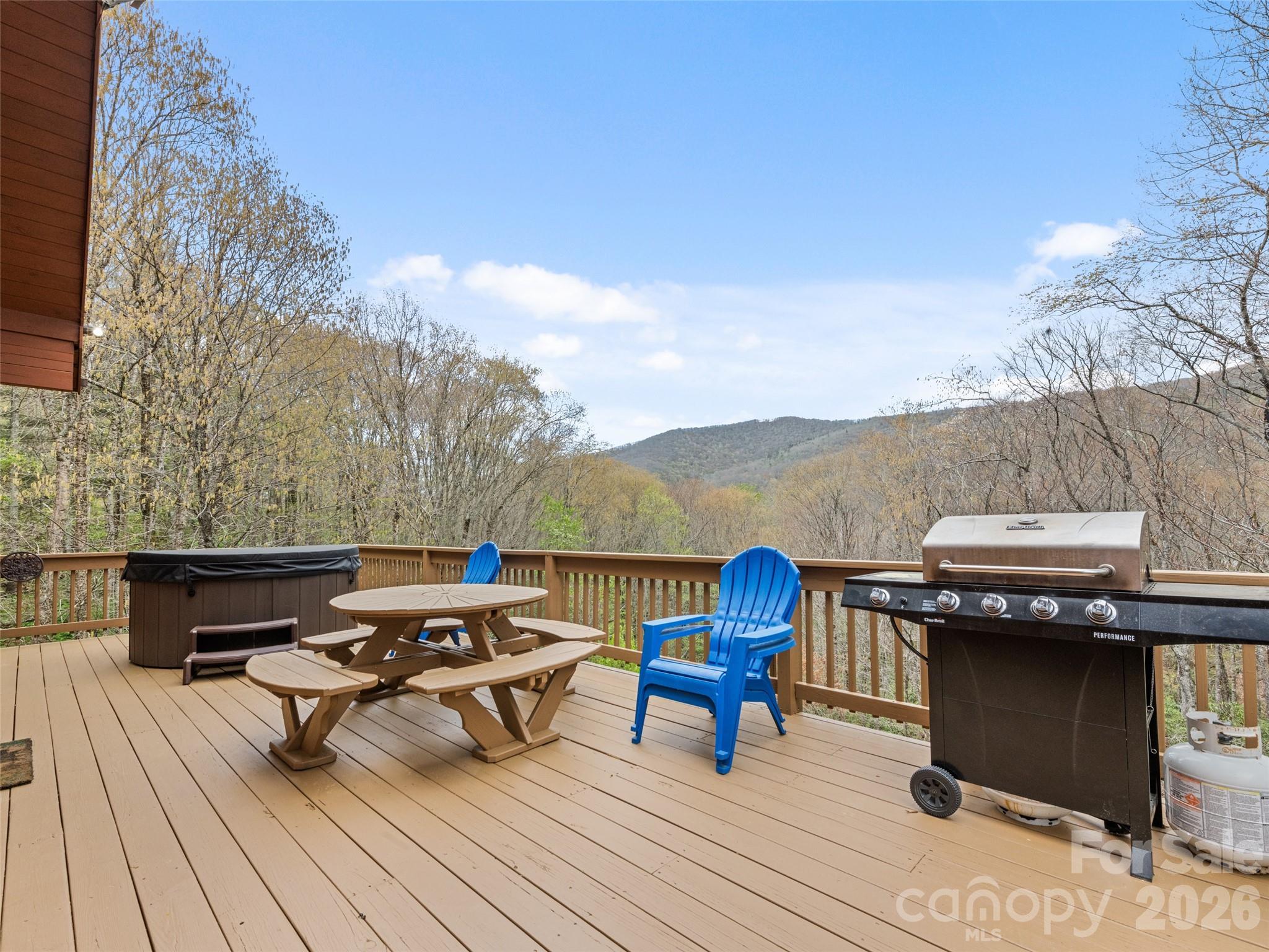 91 Copper Spur Road Maggie Valley, NC 28751 - Photo 26 of 29 a roof view with sitting space and garden