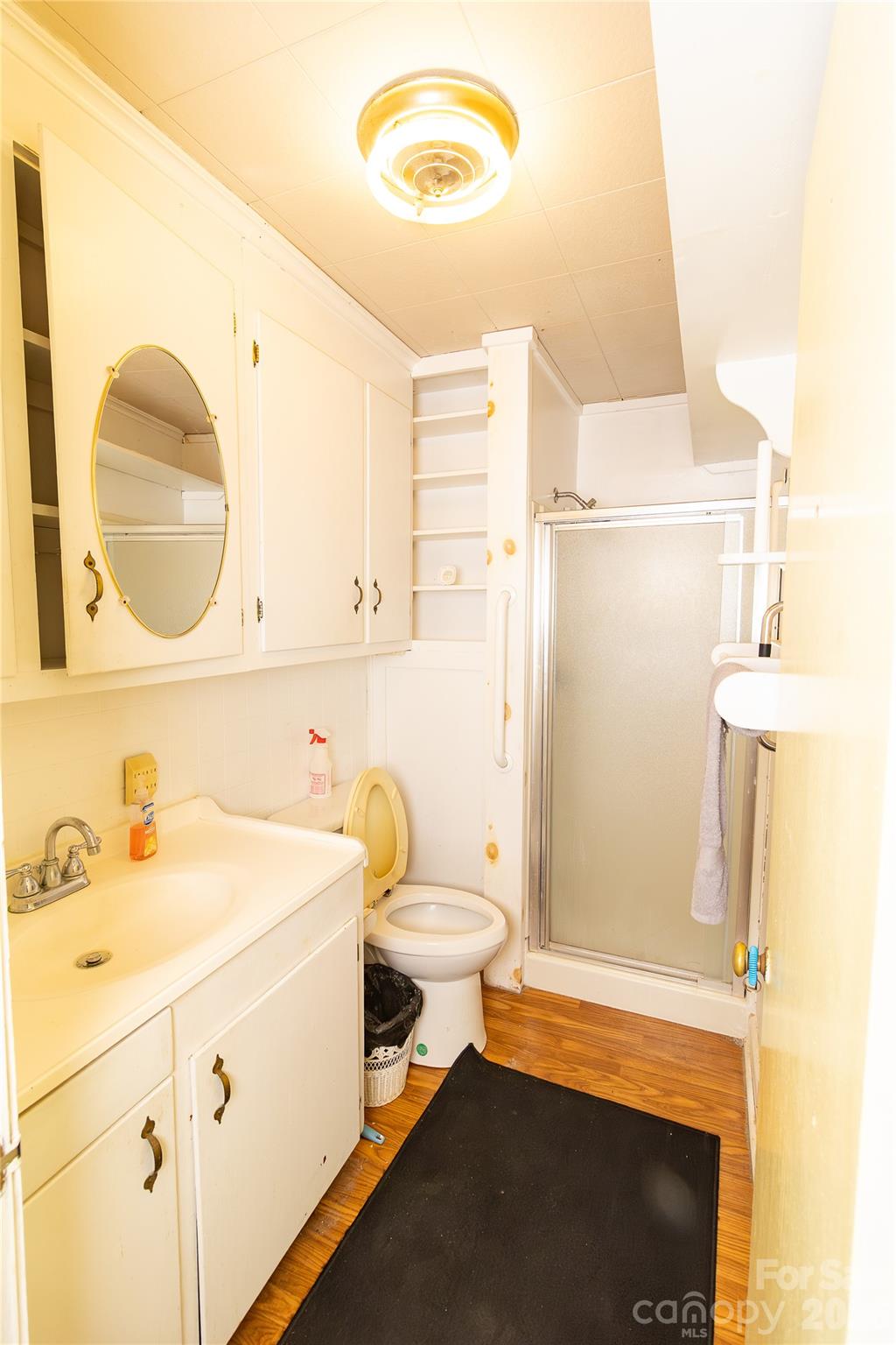 609 Wilcox Avenue Gaffney, SC 29341 - Photo 20 of 23 a bathroom with a sink a toilet and a mirror