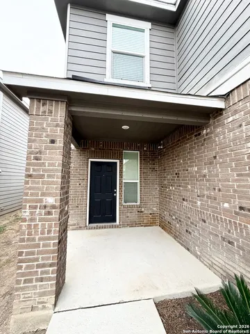 a front view of a building