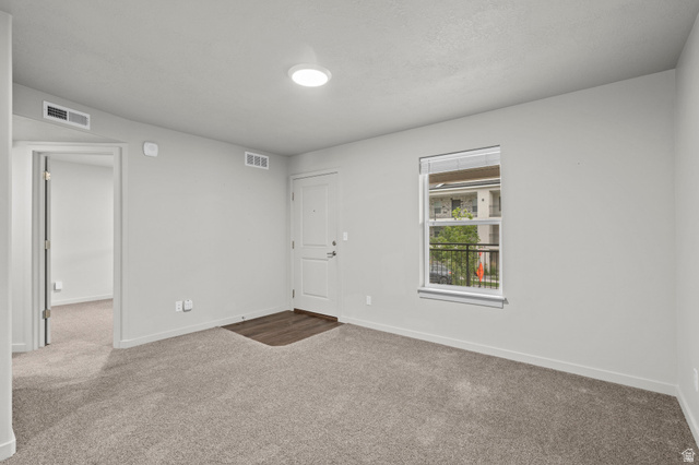 64 West 600 South, Unit C205 Springville, UT 84663 - Photo 6 of 28 Empty room with carpet floors and a textured ceiling