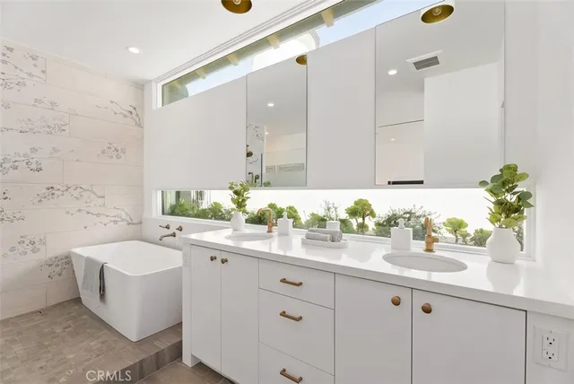 a bathroom with a sink and a bathtub