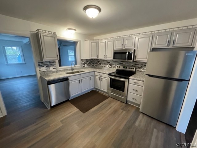 2139 Coxendale Road Chester, VA 23831 - Photo 4 of 15 a kitchen with stainless steel appliances granite countertop white cabinets a refrigerator a stove a sink and a microwave