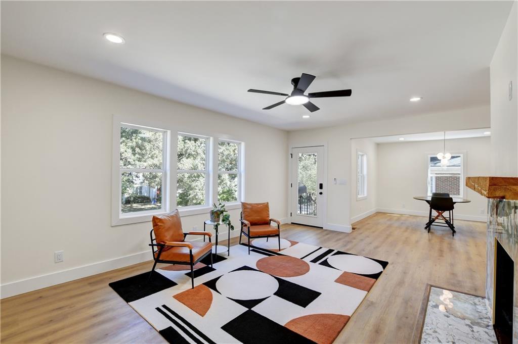 458 Shannon Drive Southwest Atlanta, GA 30310 - Photo 4 of 28 a living room with furniture and wooden floor