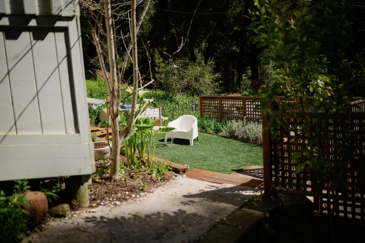 10735 Westwood Road Felton, CA 95018 - Photo 105 of 118 a backyard of a house with a yard and outdoor seating