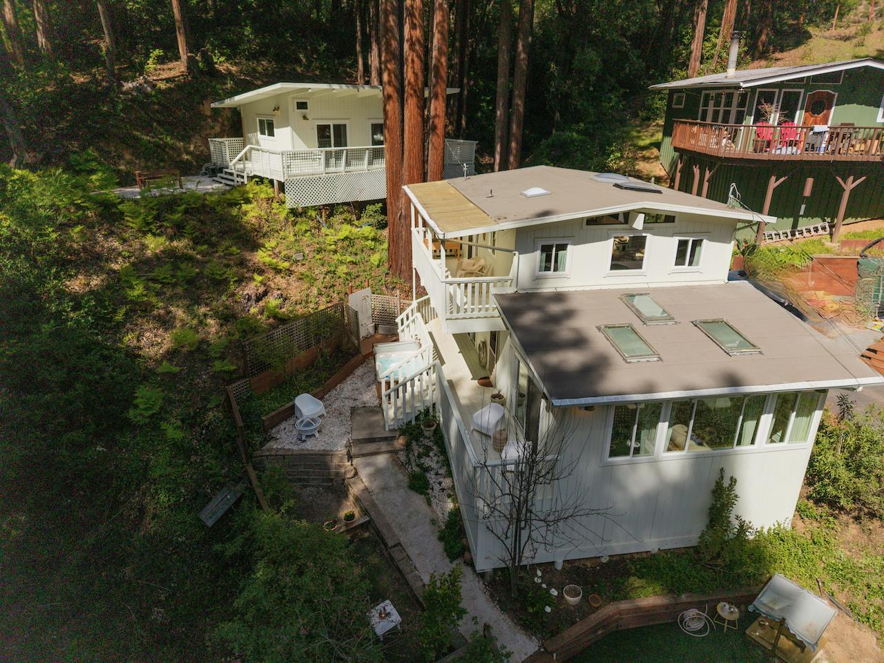 10735 Westwood Road Felton, CA 95018 - Photo 9 of 118 a aerial view of a house with a ocean view