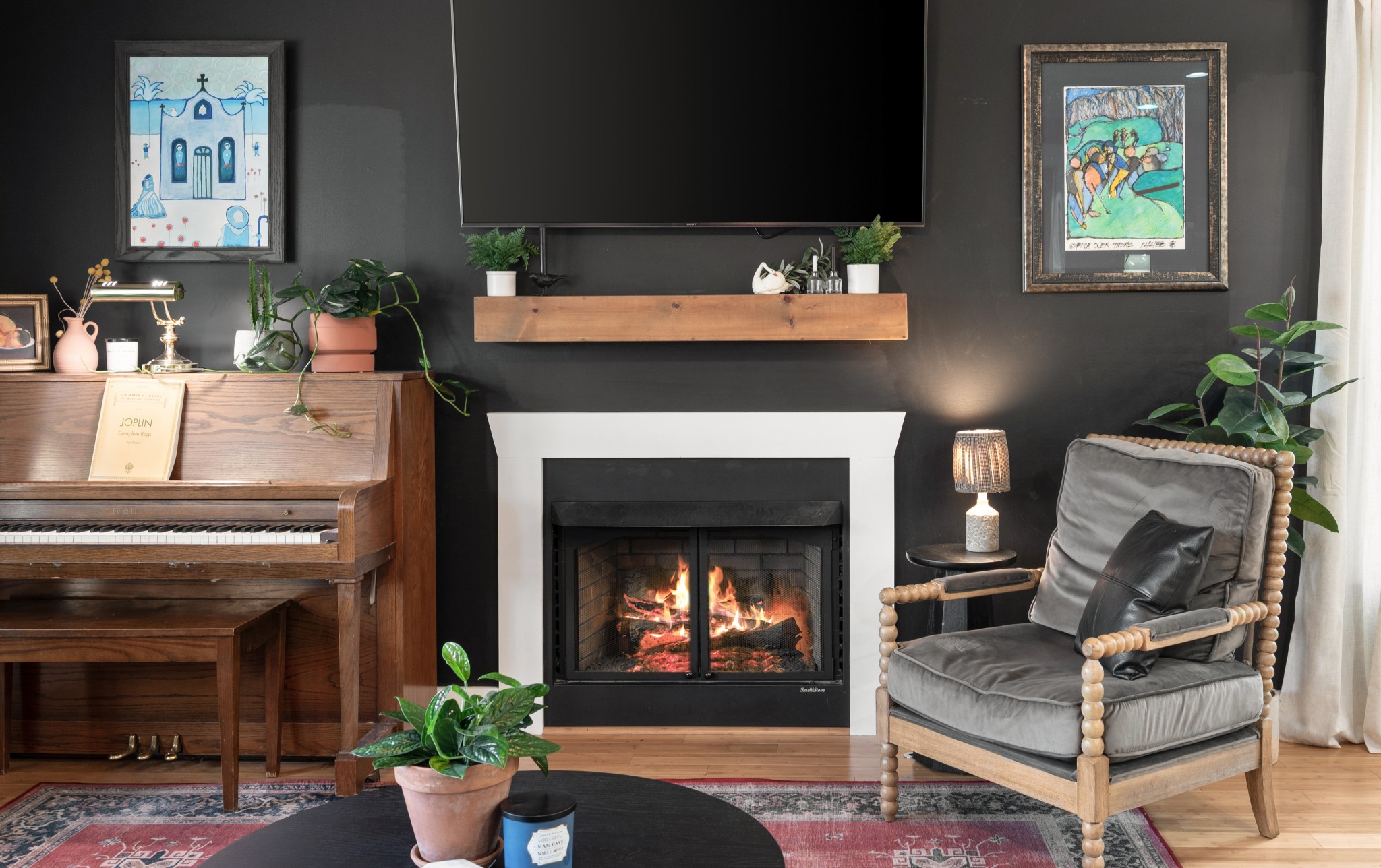 108 Poplar Street Dickson, TN 37055 - Photo 13 of 39 a living room with furniture and a fireplace