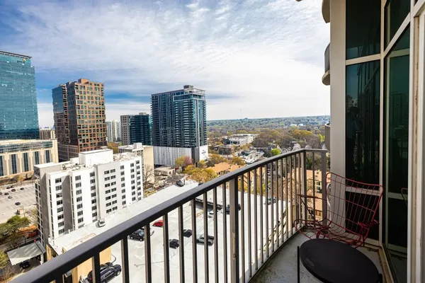 a view of city from balcony