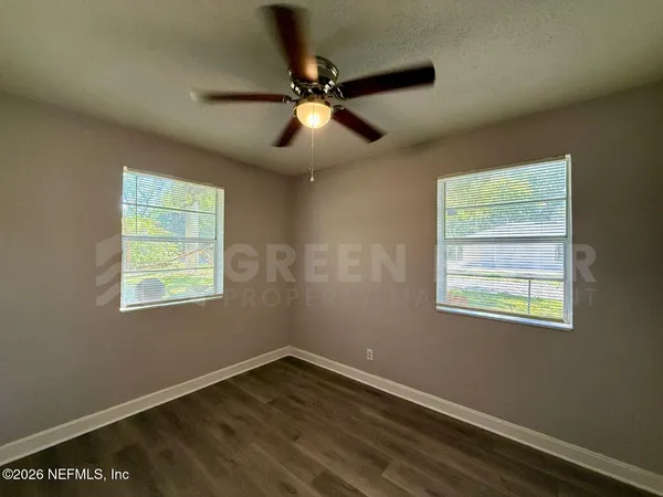 an empty room with a window
