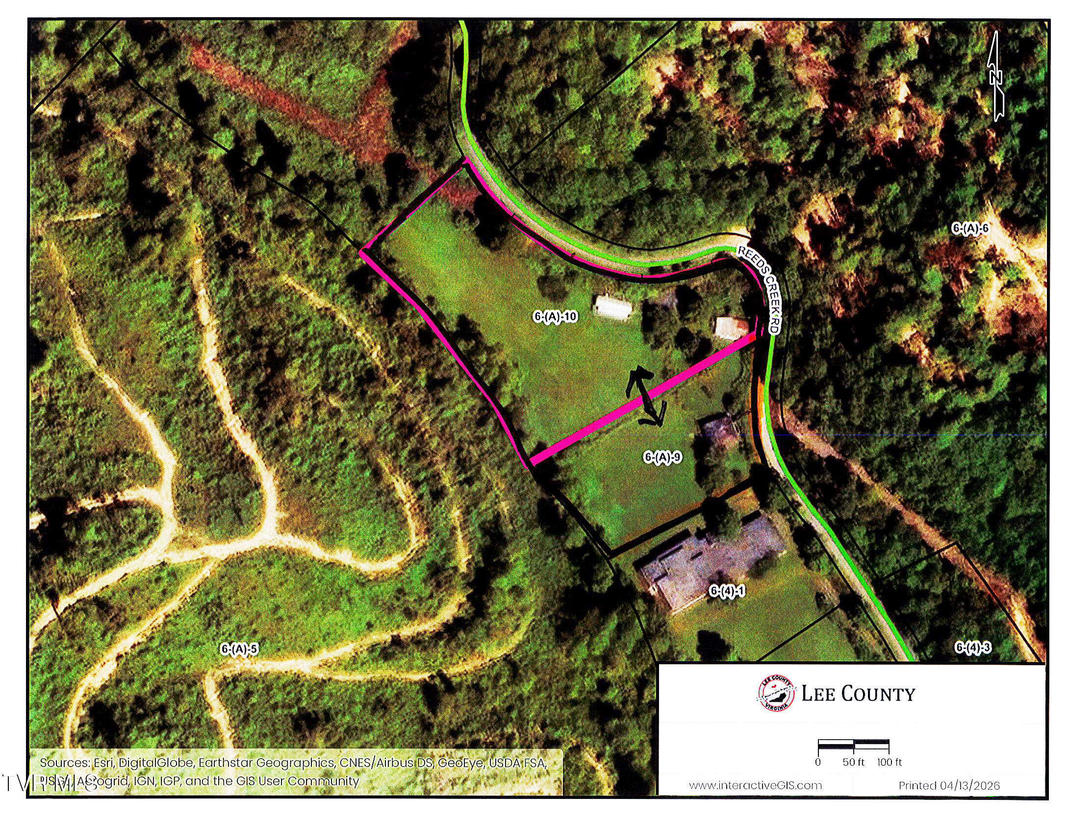 4598-4550 Reeds Creek Road, Unit 9 & 10 Keokee, VA 24265 - Photo 39 of 39 Lane Map