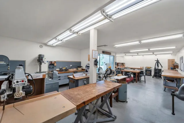 a view of a golf course with a garden