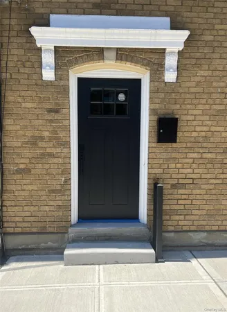 a front view of a building with a sink