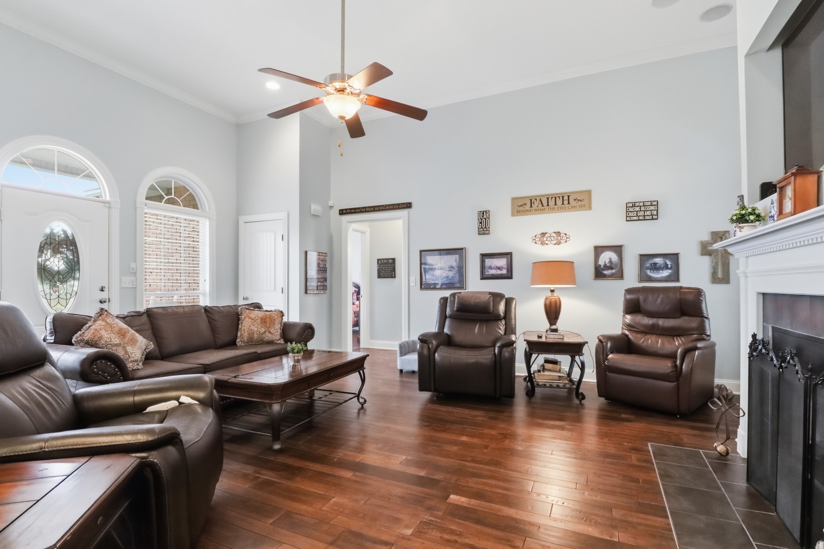 3287 Bluebird Road Lebanon, TN 37087 - Photo 22 of 59 a living room with furniture fireplace and a flat screen tv